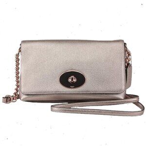 COACH Rose Gold Metallic Crossbody Bag
